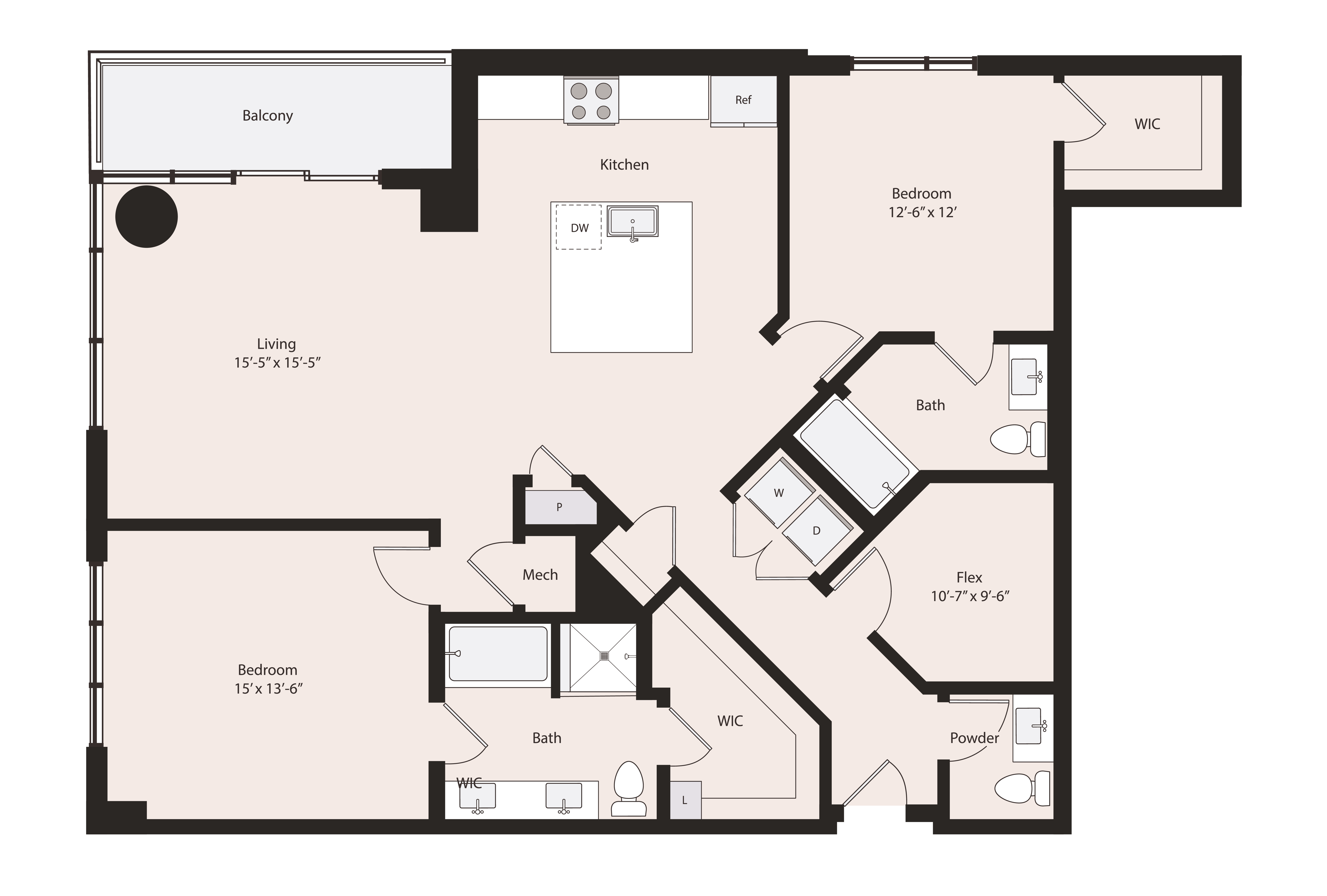 Floor plan layout diagram for B3-2